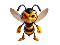 Angry Wasp Stickers