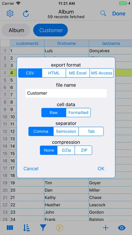 SQLite Mobile Client screenshot 4 of 8
