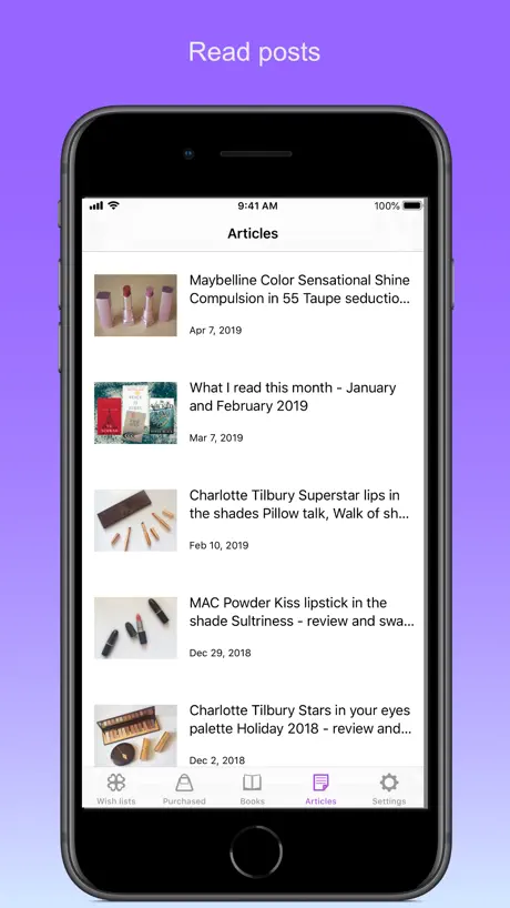 Beauty lists for book lovers