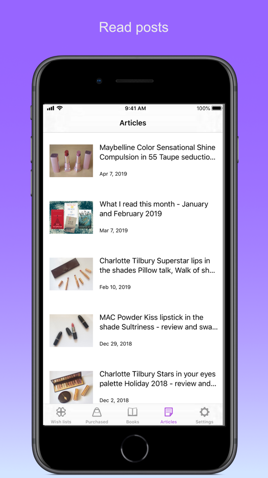 #4. Beauty lists for book lovers (iOS) di: 6 SUNFLOWERS Ltd.