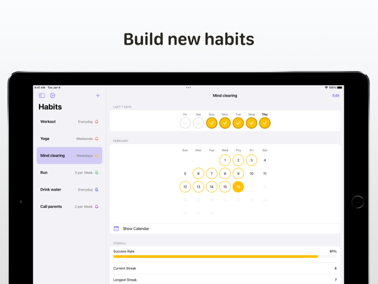 Screenshot #4 pour Habits: Daily Progress Tracker