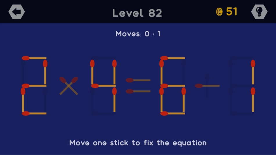 #5. Math Sticks - Puzzle Game (iOS) By: Harry Tahir