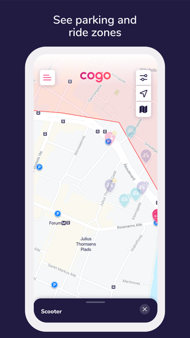 Cogo - Scooters, bikes & cars Screenshot