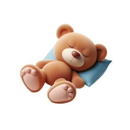 Sleeping Teddy Bear Stickers