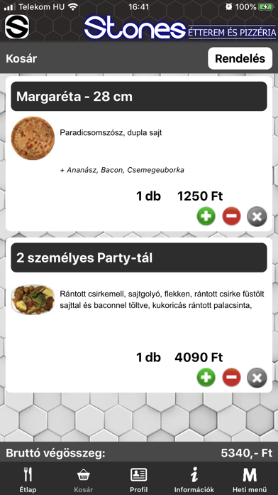 Stones Étterem és Pizzéria Screenshot