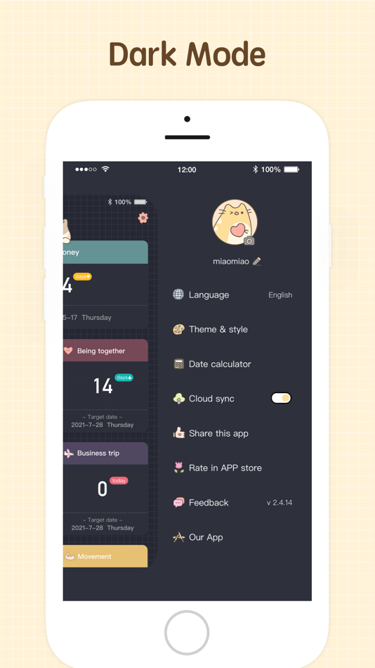 #7. Day Countdown widget (iOS) Tekijänä: LightByte Co., Ltd.