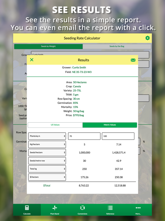 Screenshot #6 pour Agro Seeding Rate Calculator