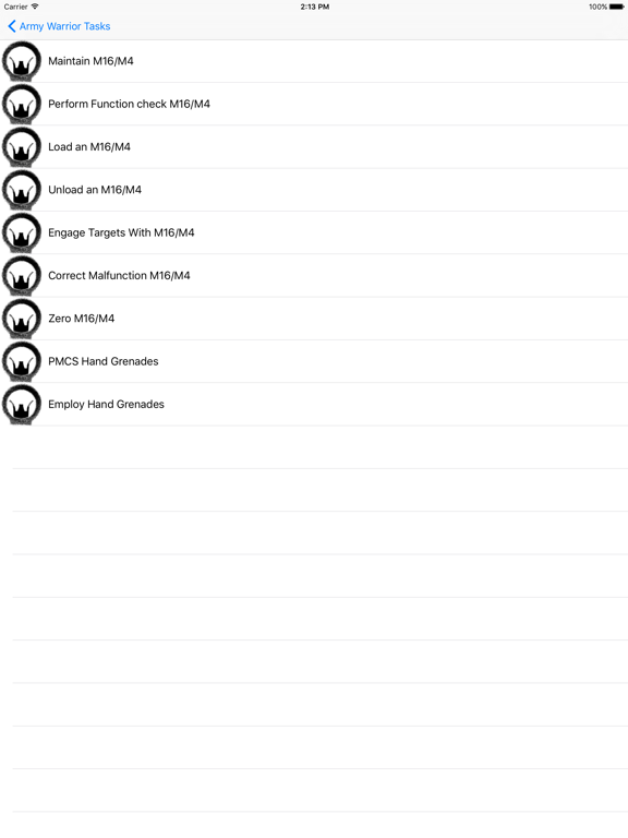 Army Warrior Tasks iPad screenshot 4 - Reference app