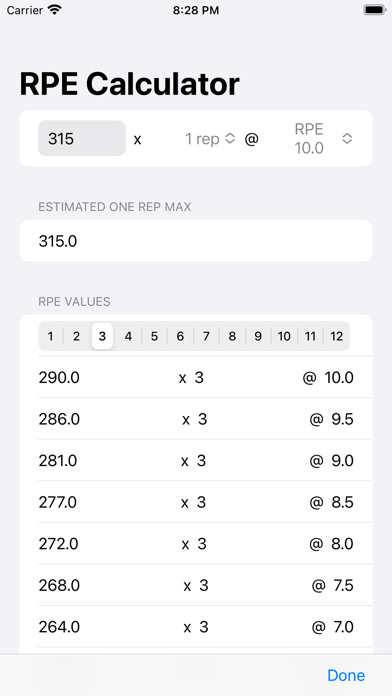 RPE Screenshot