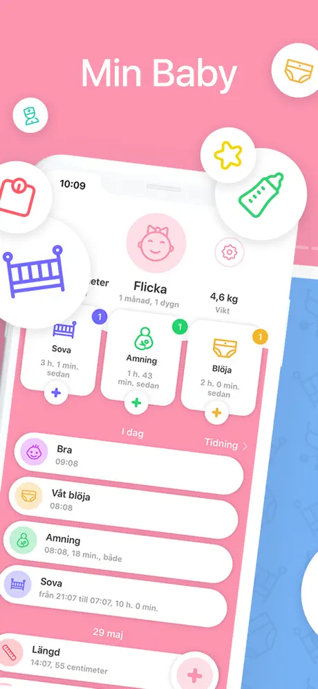 Min Baby: Amning, Baby Tracker