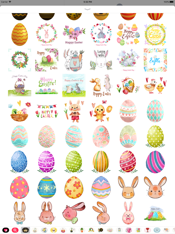 Glittering & Gold Easter Day iPad screenshot 4 - Stickers app