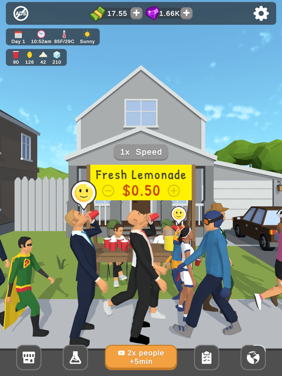 Cool Lemonade Stand iPad screenshot 1 - Games app