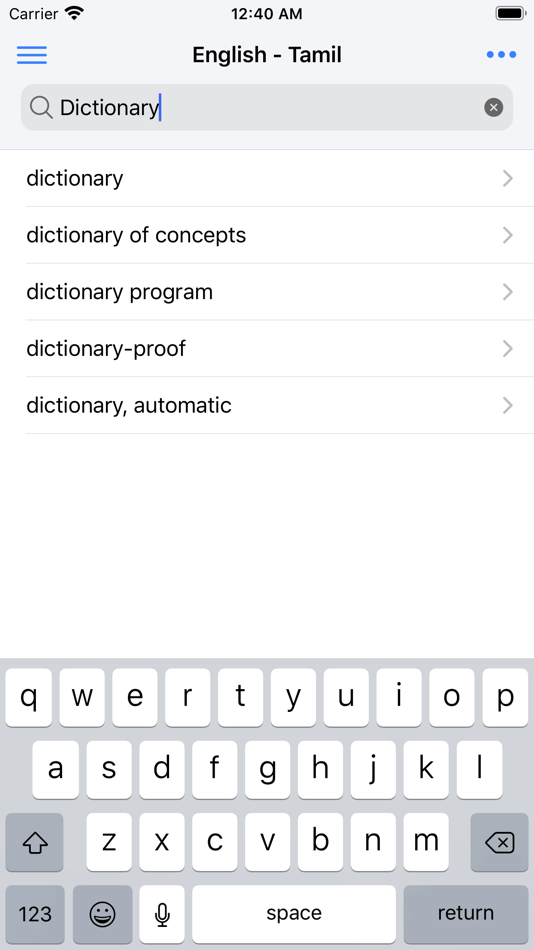 #3. Tamil English Dictionary (iOS) 由: Sachith Dassanayake