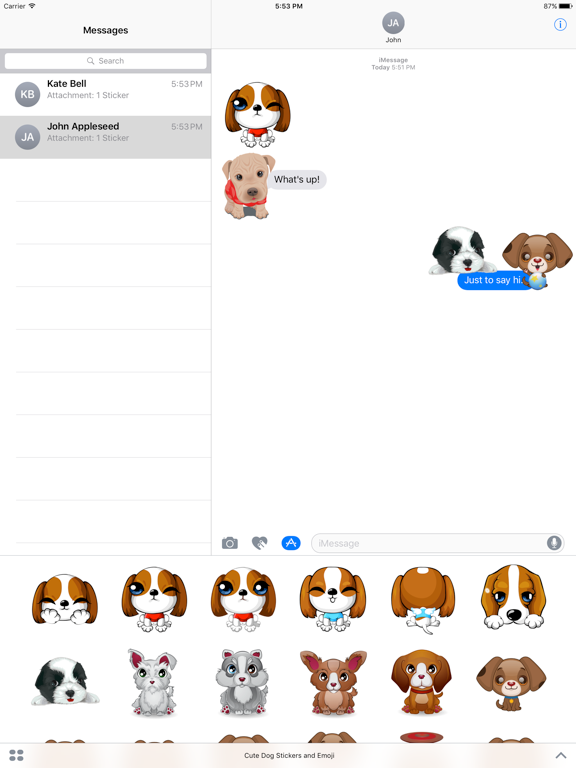 Cute Dog Stickers & Emoji iPad screenshot