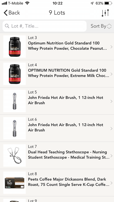 Blitzstock Auctions Screenshot