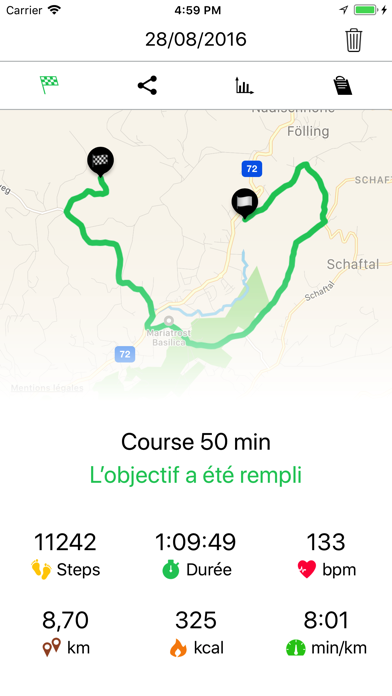 Screenshot #2 pour Course à pied Marche Goals GPS