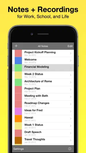 Audio Notebook Pocket Recorder screenshot 1