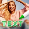 Write & draw on photos easy icon