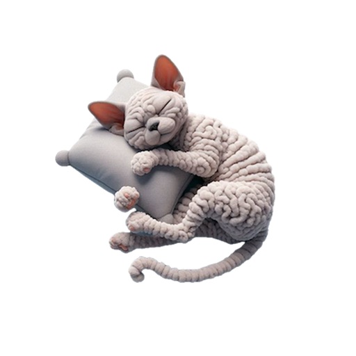 Sleeping Devon Rex Cat