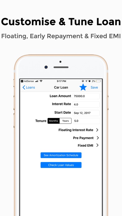 Screenshot #1 pour Flexi Loan Calculator : EMI