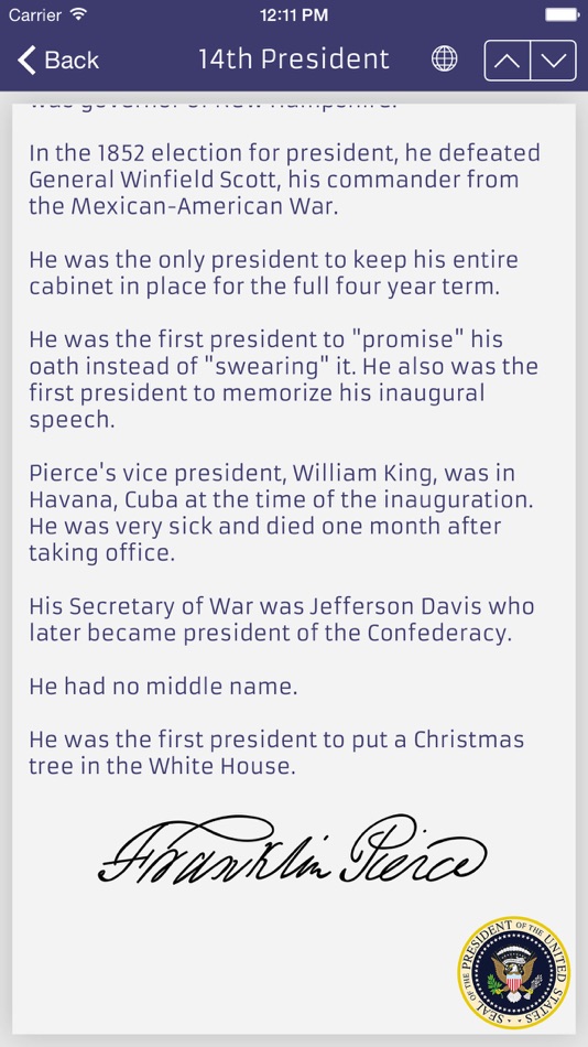 #3. The U.S. Presidents (iOS) 由: Ratha Sou