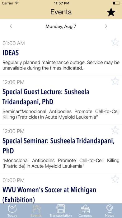 WVU Mobile iPhone screenshot 2 - Education app