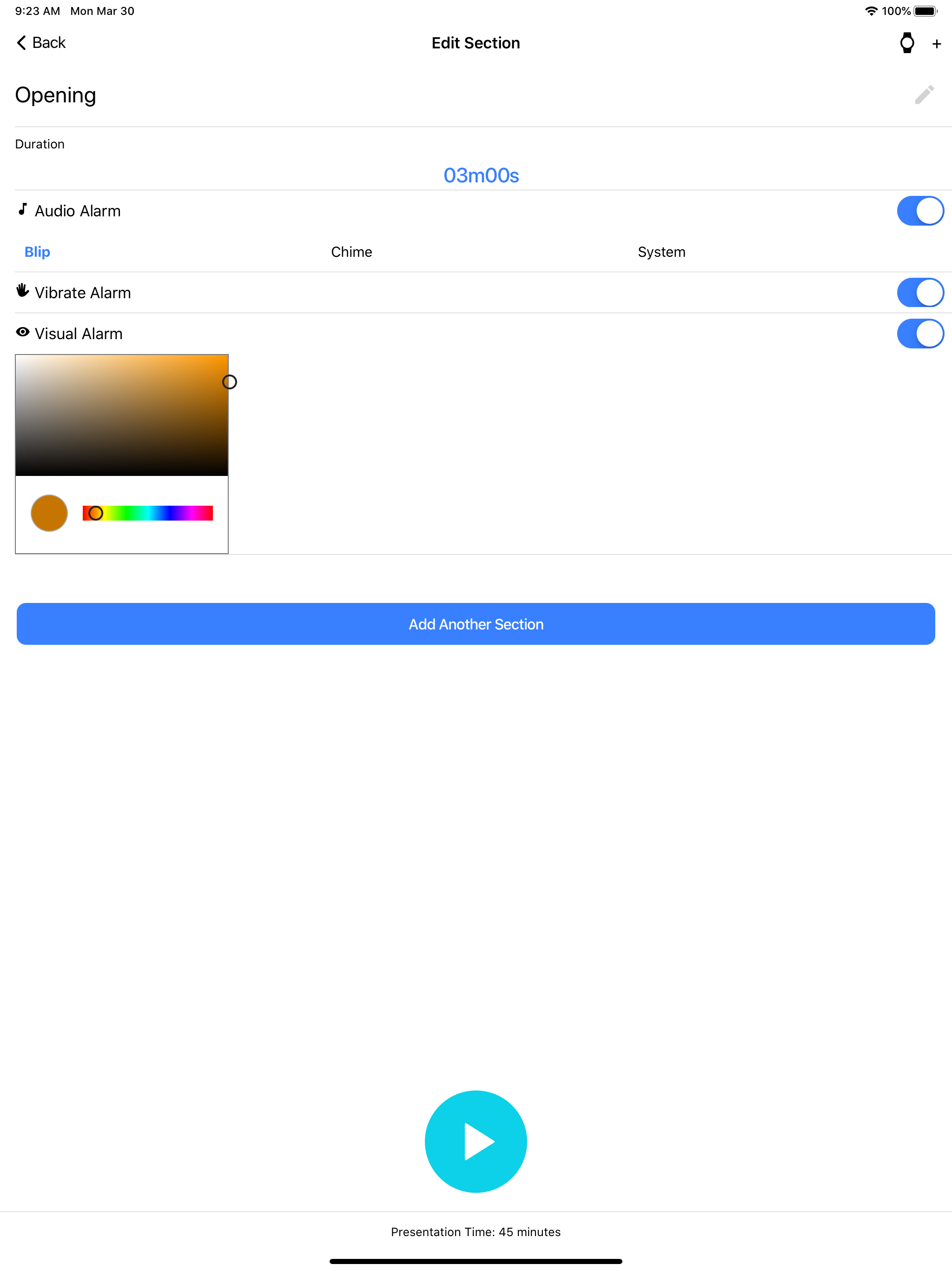 Speaker Presentation Timer