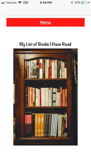 My Books Read screenshot 1
