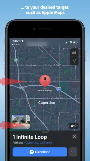 Screenshot von Map Redirect For Map Links auf dem iPhone 3