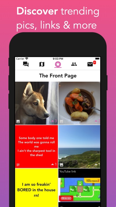 mungbean: pics & memes, nearby iPhone screenshot 4 - Social Networking app
