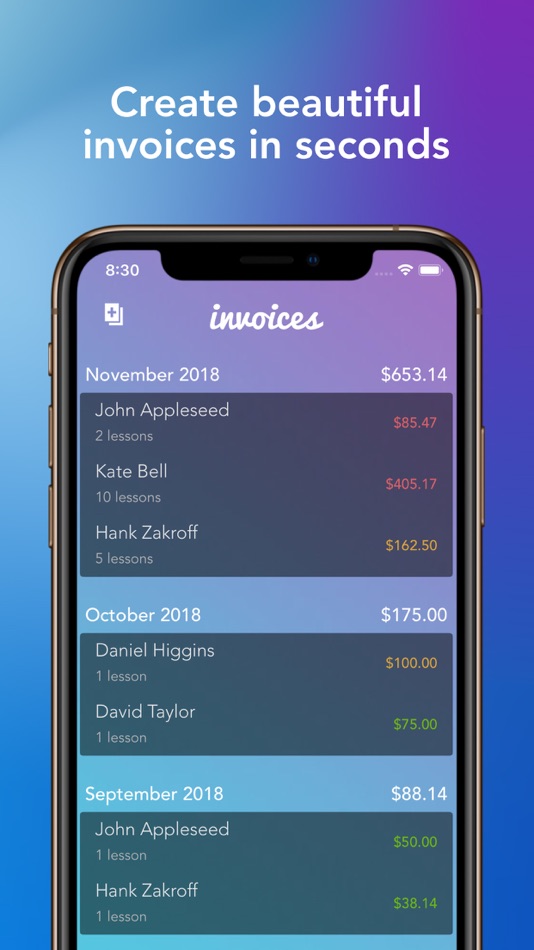 #3. Invoice asap: Lessons (iOS) By: Alexandr Zavalii