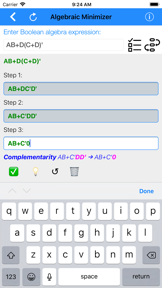 Karnaugh & Boolean Minimizer screenshot
