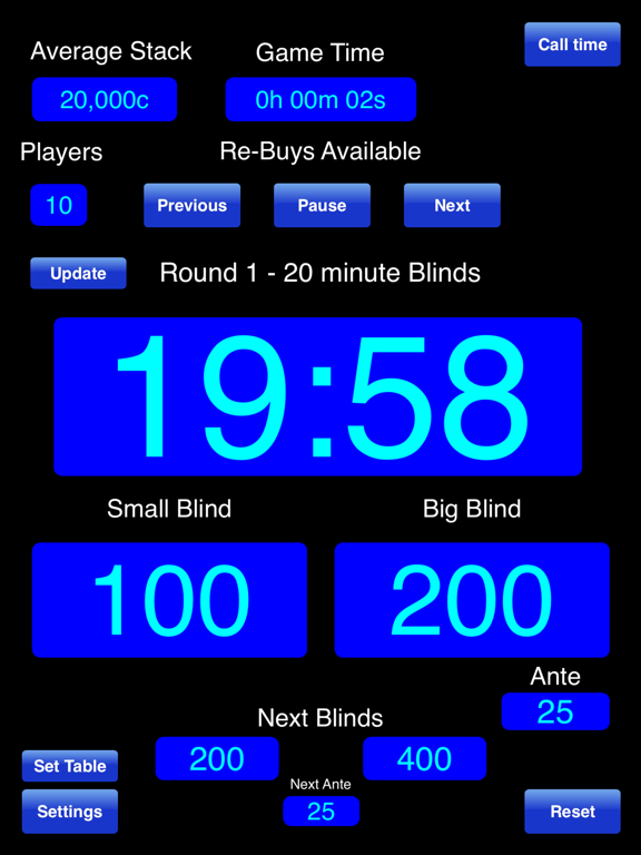Screenshot #5 pour Poker Blinds Timer