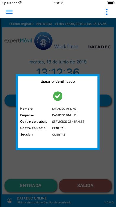 expertMóvil WorkTime app screenshot 3
