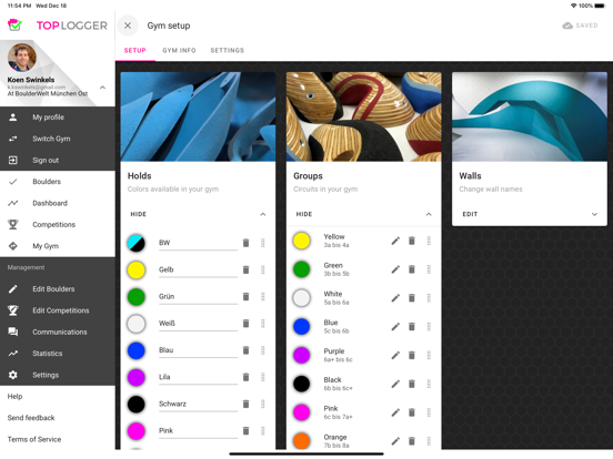 TopLogger iPad screenshot 7 - Sports app