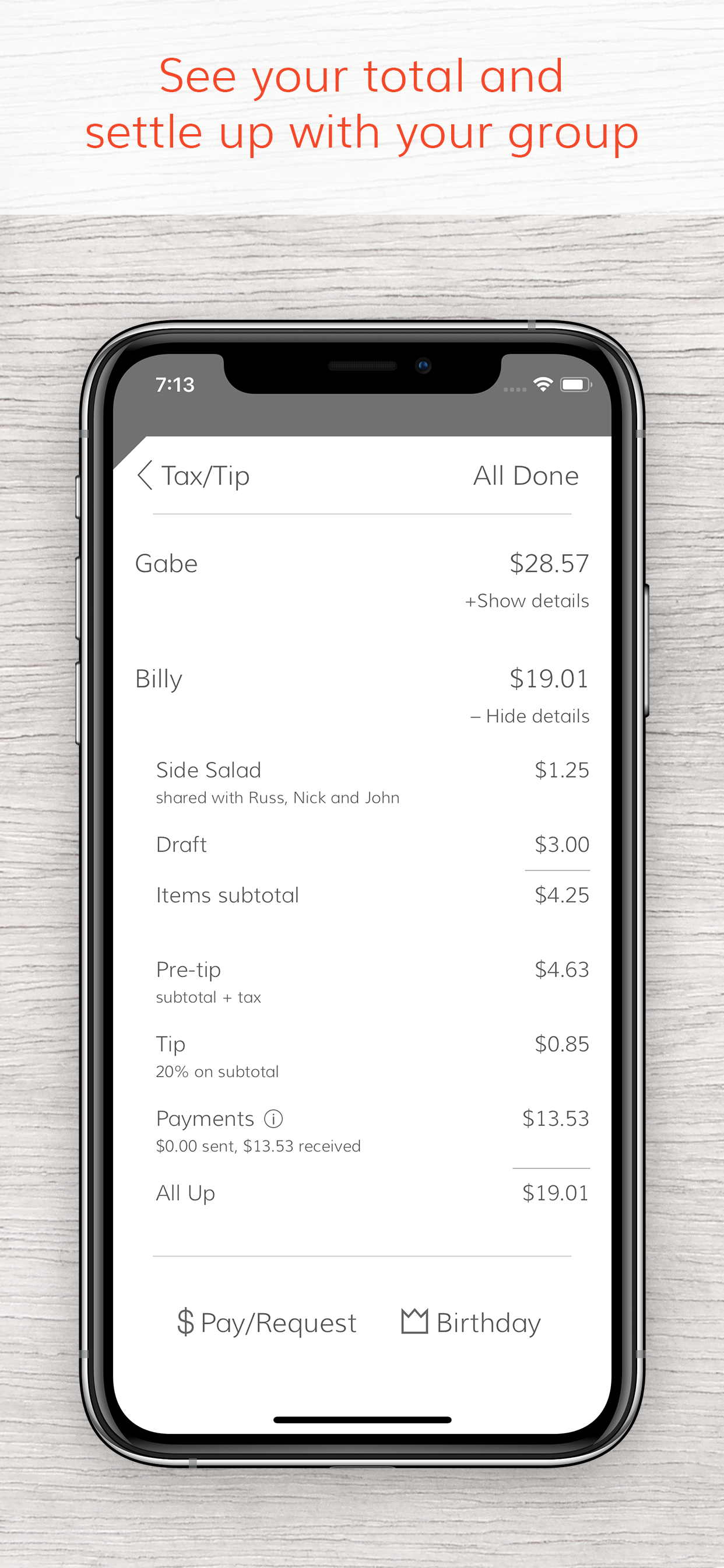 Tab - The simple bill splitter