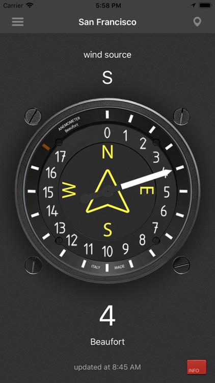 Anemometer: Wind speed