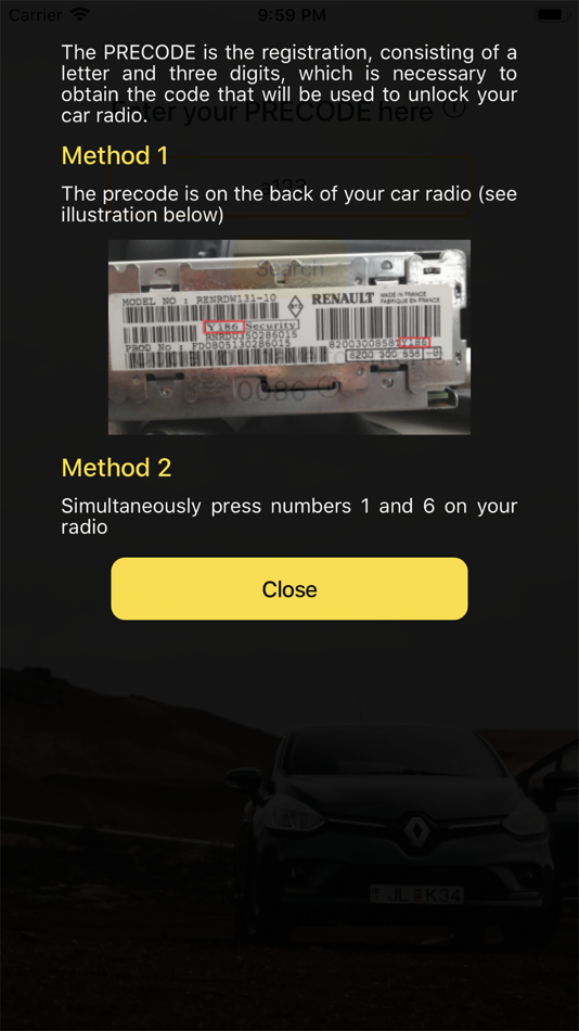 #3. Autoradio Code unlock (iOS) 由: APPMEUP