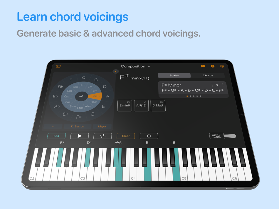 #7. Chordio: compose & learn music (macOS) 由: One In A Billion Ltd