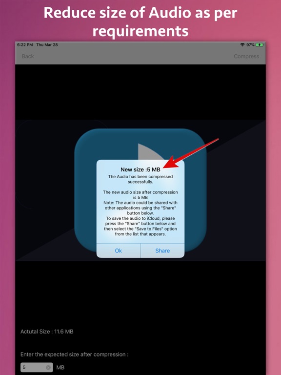 Video-Photo-Audio Compressor iPad screenshot 7 - Photo & Video app