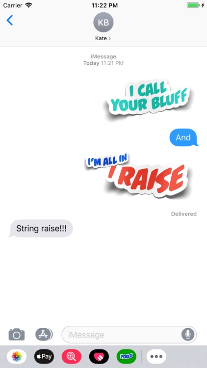 Poker Terms Sticker Pack