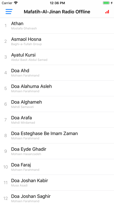 Screenshot #1 pour Mafatih-Al-Jinan Radio Offline