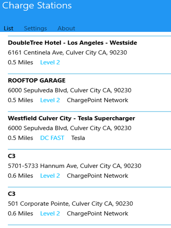Fast Charge Finder app screenshot