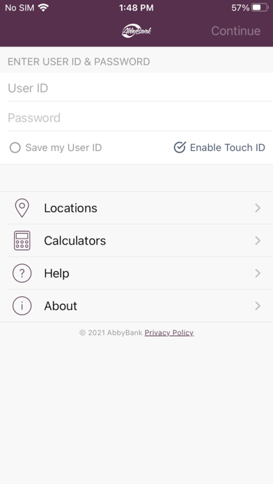 AbbyBank Personal Screenshot