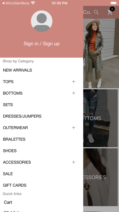 Blue Magnolia Clothing Co. Screenshot
