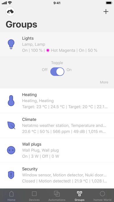 Hörmann homee Screenshot