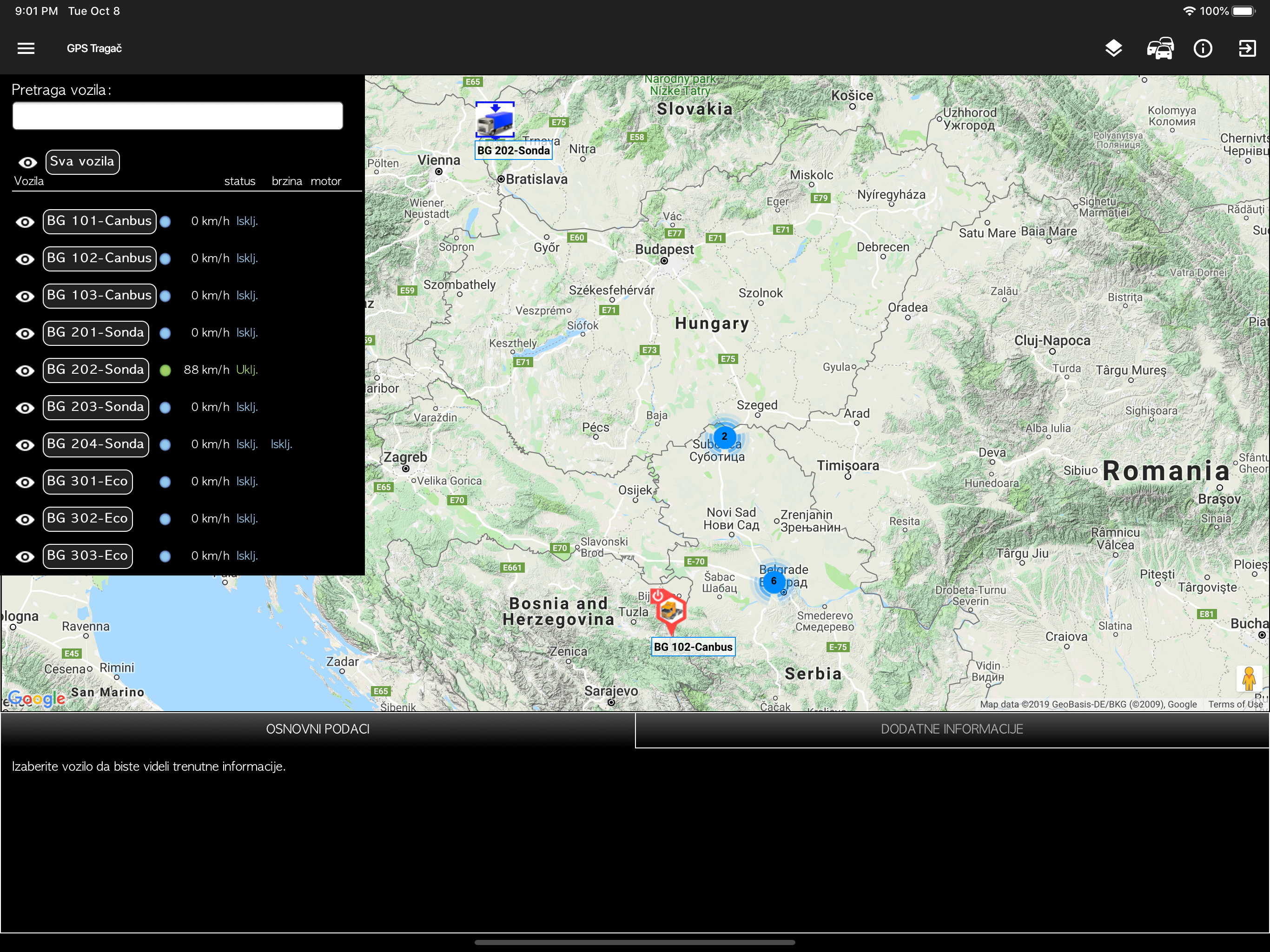 GPS Tragač