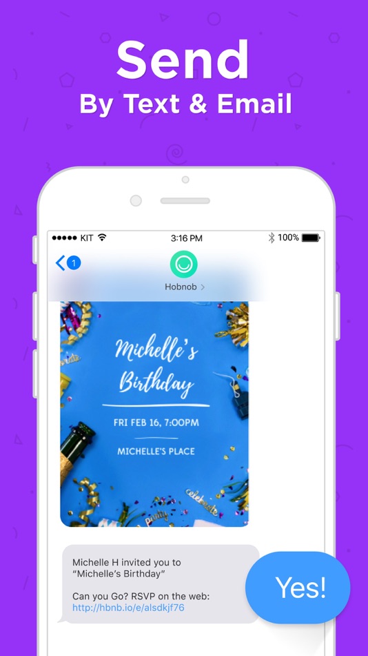 #2. Hobnob Party Invitation Maker (iOS) Bởi: Hobnob Events