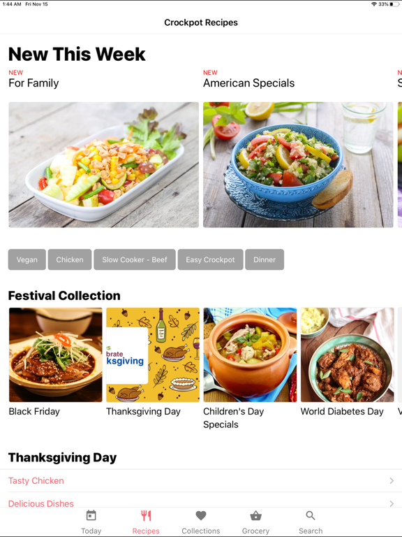 Crockpot Recipes-Meal Planner iPad screenshot 3 - Food & Drink app