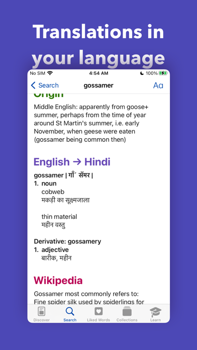 LookUp: English Dictionary Screenshot